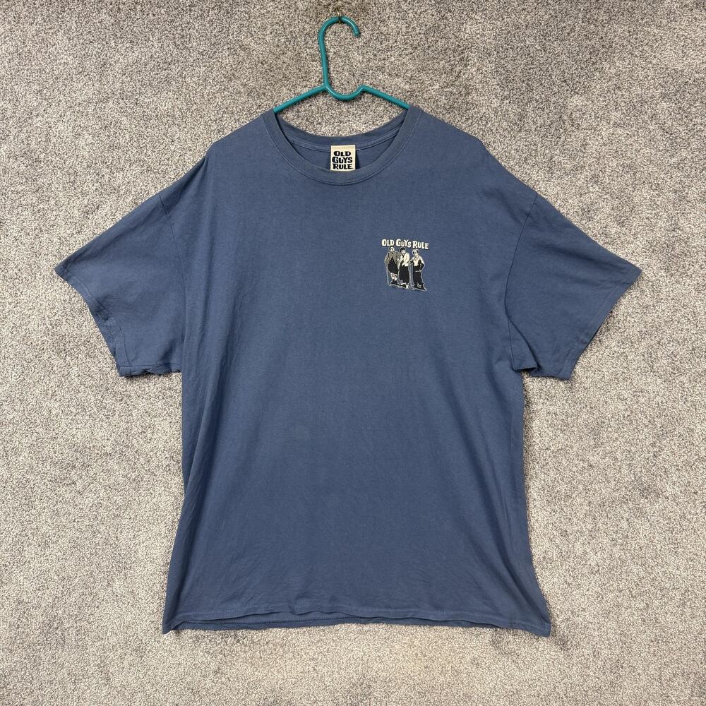 Vintage Y2K Three Stooges Old Guys Rule Shirt XL Golf Boomer Humor Nostalgic